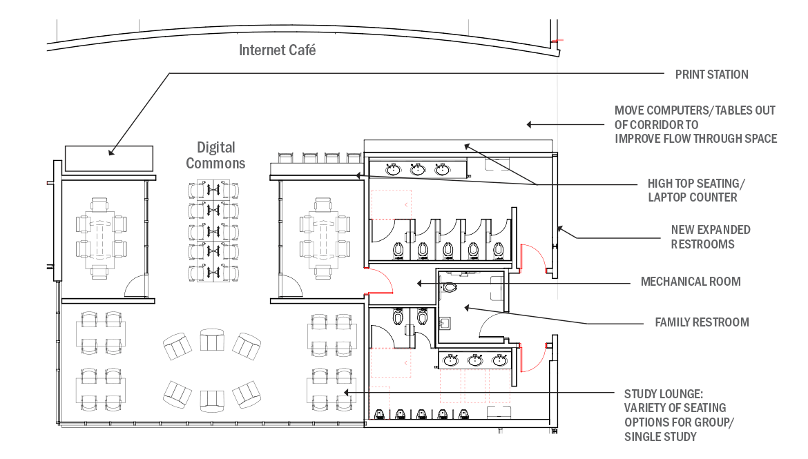 Digital Commons floor plan